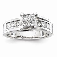 14k White Gold Diamond Ring