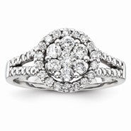 14k White Gold Diamond Ring