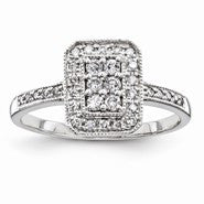 14k White Gold Diamond Ring