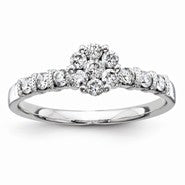 14k White Gold Diamond Engagement Ring