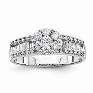 14k White Gold Diamond Engagement Ring