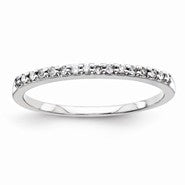 14k White Gold Diamond Band Ring