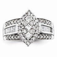 14k White Gold Diamond Engagement Ring