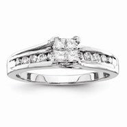 14k White Gold Diamond Engagement Ring