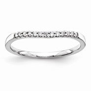 14k White Gold Diamond Band Ring