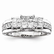 14k White Gold Diamond Engagement Ring