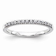 14k White Gold Diamond Band Ring