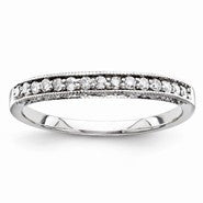 14k White Gold Diamond Band Ring