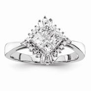 14k White Gold Diamond Ring