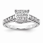 14k White Gold Diamond Ring