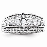 14k White Gold Diamond Wedding Band