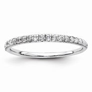 14k White Gold Diamond Wedding Band