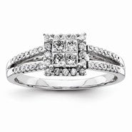 14k White Gold Diamond Ring