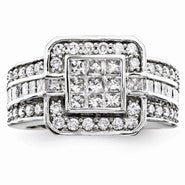 14k White Gold Diamond Ring