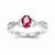 14k White Gold Pink Tourmaline and Diamond Ring