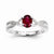 14k White Gold Ruby and Diamond Ring