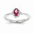 14k White Gold Pink Tourmaline and Diamond Ring