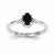 14k White Gold Sapphire and Diamond Ring