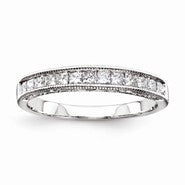 14k White Gold Diamond Wedding Band