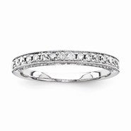 14k White Gold Diamond Wedding Band