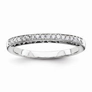 14k White Gold Diamond Wedding Band