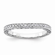 14k White Gold Diamond Wedding Band