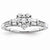 14k White Gold Heart Diamond Engagement Ring