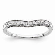 14k White Gold Diamond Wedding Band