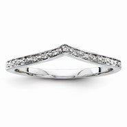 14k White Gold Diamond Wedding Band