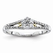 14k Two-tone Diamond Engagement Ring