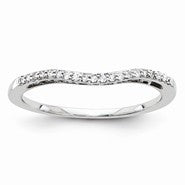 14k White Gold Diamond Wedding Band