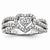 14k White Gold Diamond Heart Ring