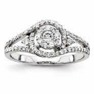 14k White Gold Diamond Ring