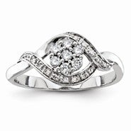 14k White Gold Diamond Ring