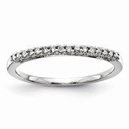 14k White Gold Diamond Band Ring