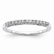 14k White Gold Diamond Band Ring