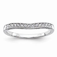 14k White Gold Diamond Band Ring