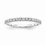 14k White Gold Diamond Band Ring