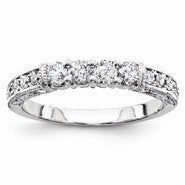 14k White Gold Diamond Band Ring