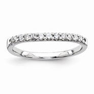 14k White Gold Diamond Band Ring