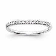 14k White Gold Diamond Band Ring