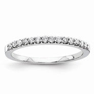 14k White Gold Diamond Band Ring