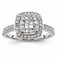 14k White Gold Diamond Ring