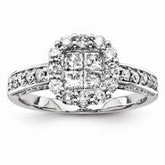 14k White Gold Diamond Ring