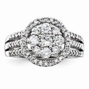 14k White Gold Diamond Ring