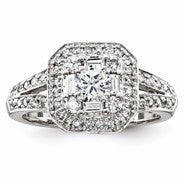 14k White Gold Diamond Ring