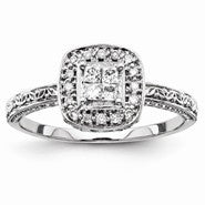 14k White Gold Diamond Ring