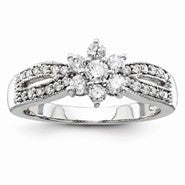 14k White Gold Diamond Ring