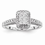 14k White Gold Diamond Ring