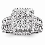 14k White Gold Diamond Ring